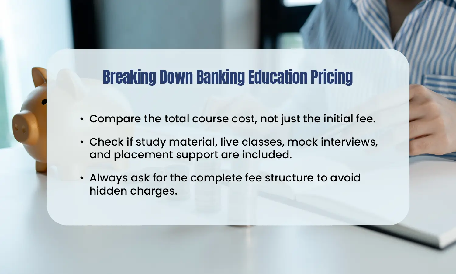 Banking Education Pricing