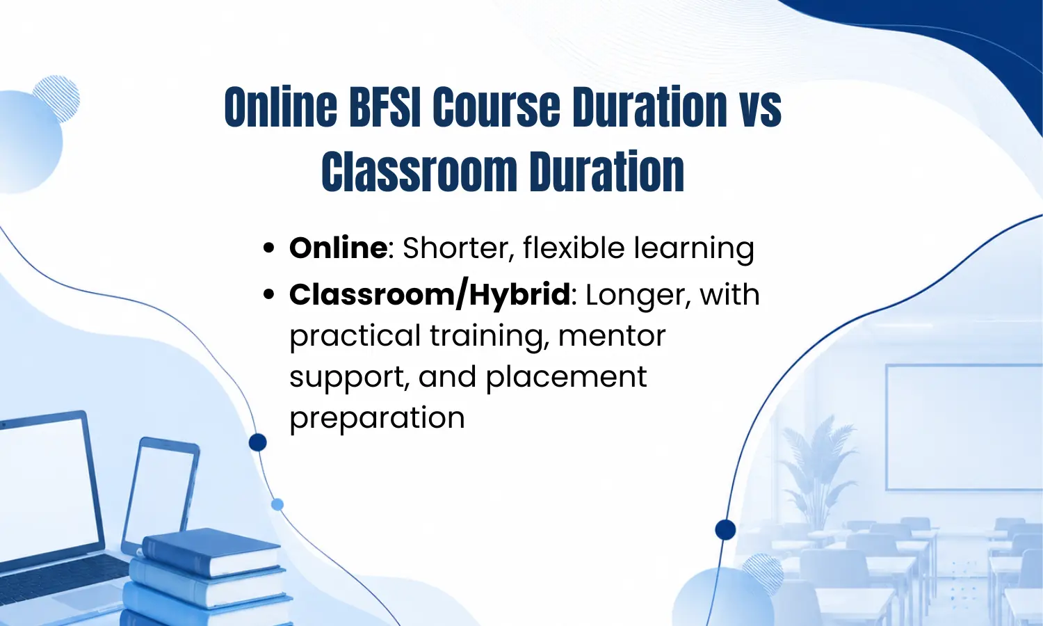 Online BFSI Course Duration vs Classroom Duration