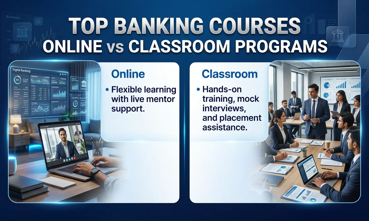 Top Banking Courses online vs offline